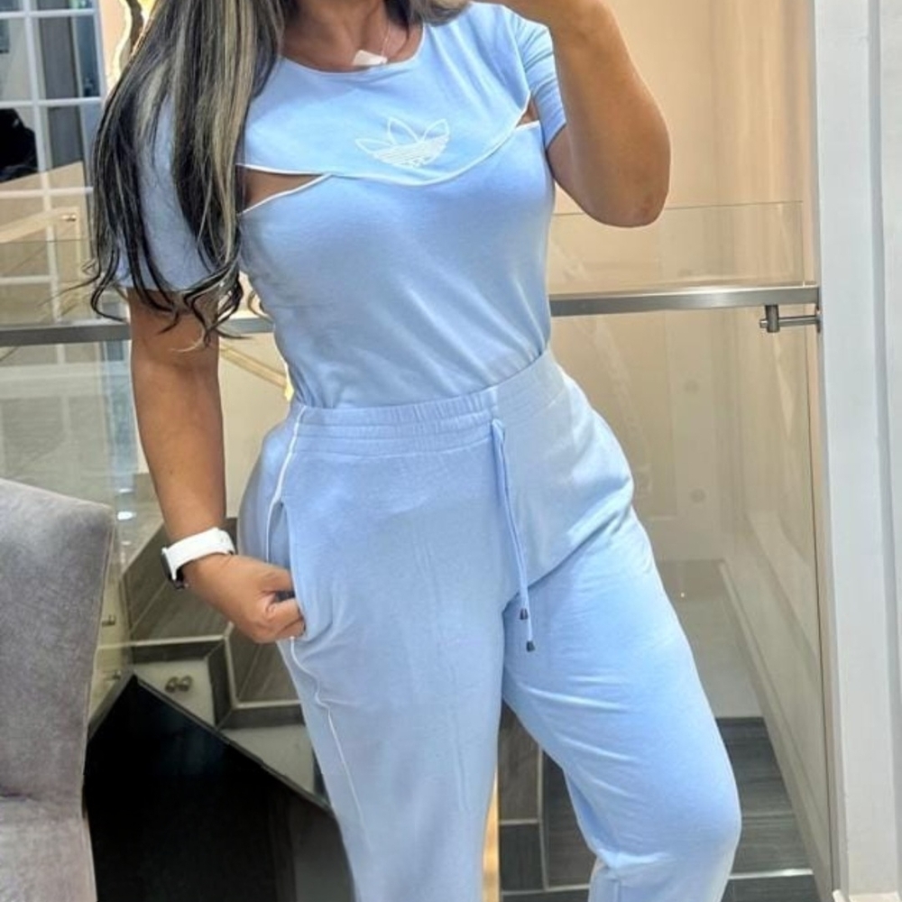 Adidas Sky Blue Women's Jumpsuit